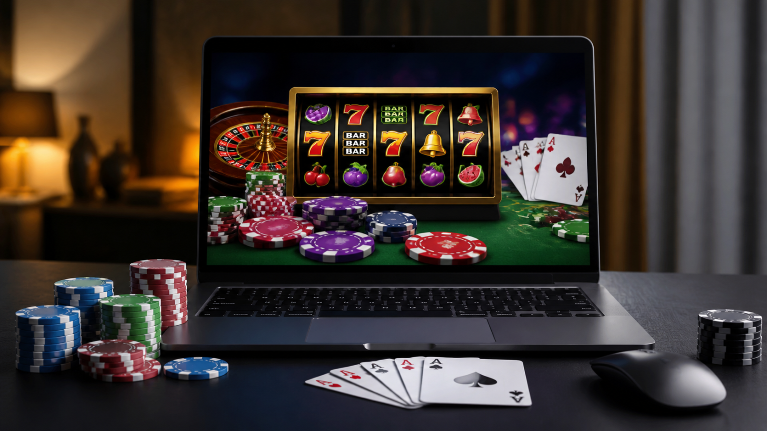 What to Look for in an Online Casino Before You Play Computer screen showing an online casino interface with slots and cards